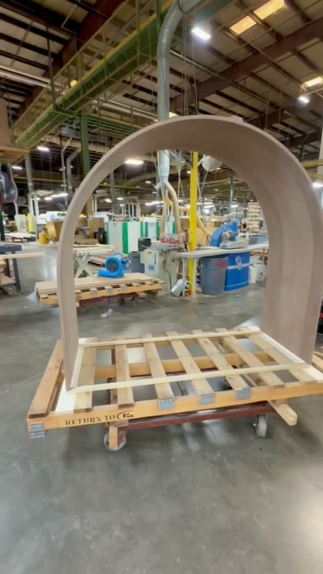 Straight Walnut board in. Perfect arch out. (Ok, there might be just a little more to it than that). 😉

Have a project that needs this level of craftsmanship? Reach out, we're here to help!